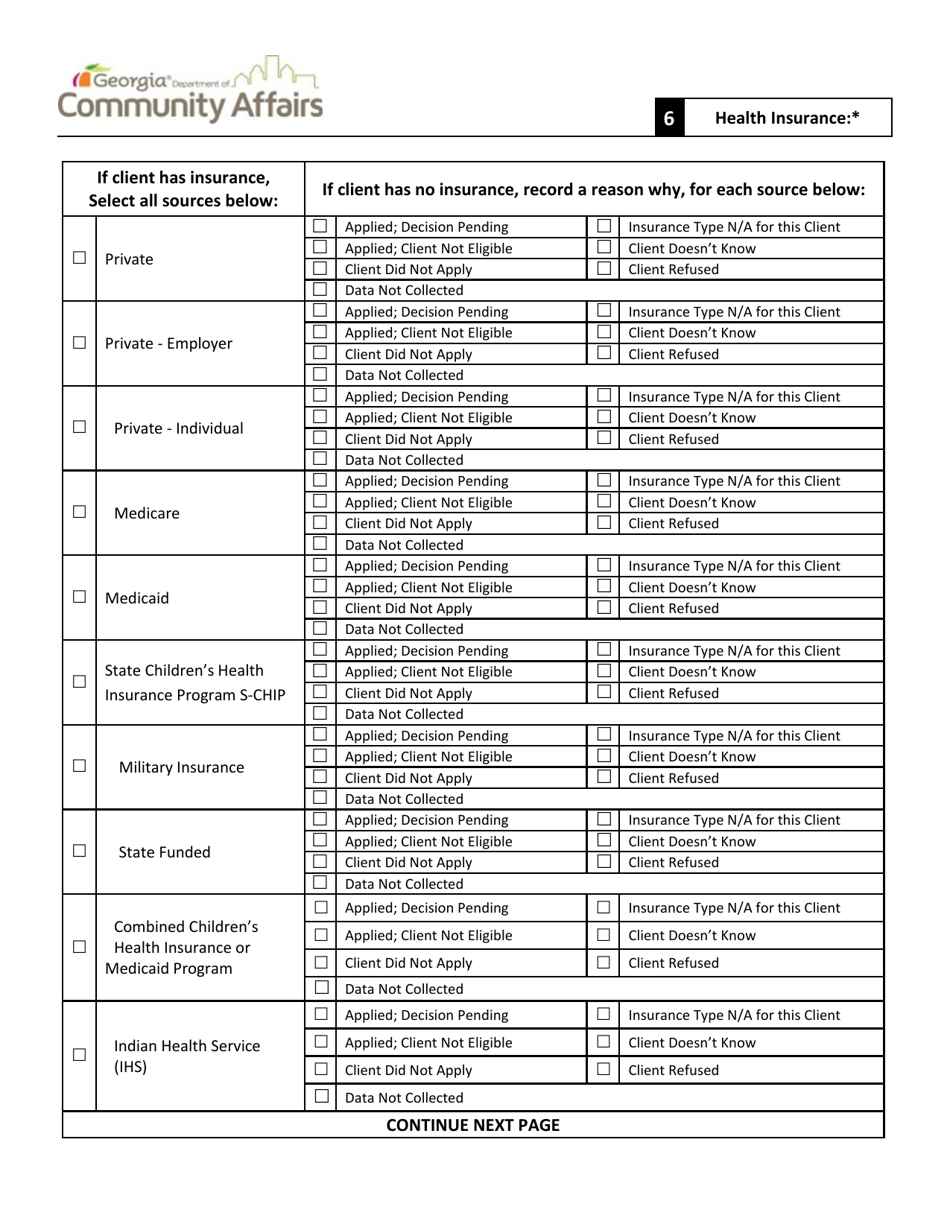 Hmis Hopwa Intake Form - Head of Households  Adults - Georgia (United States), Page 3