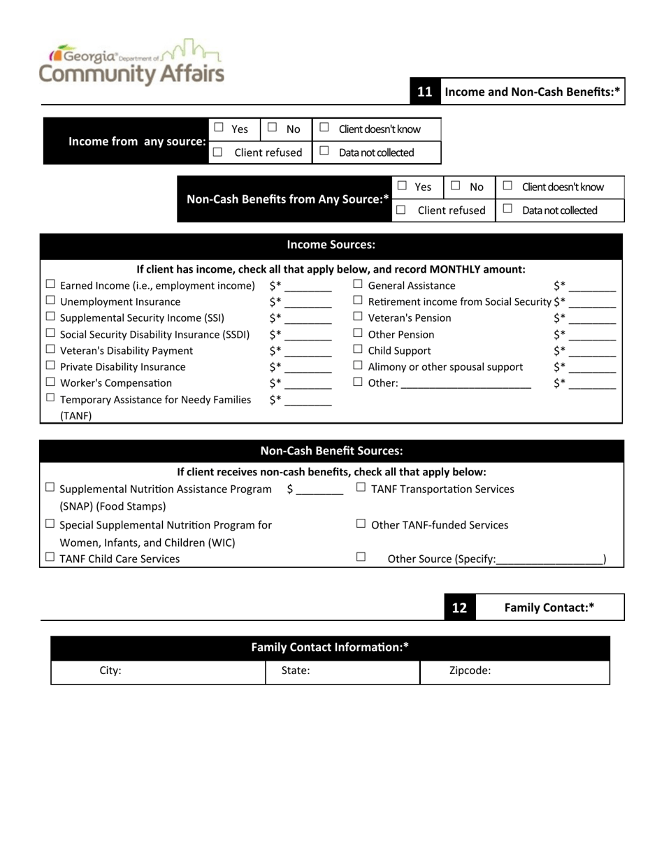 Hmis Hopwa Intake Form - Head of Households  Adults - Georgia (United States), Page 6
