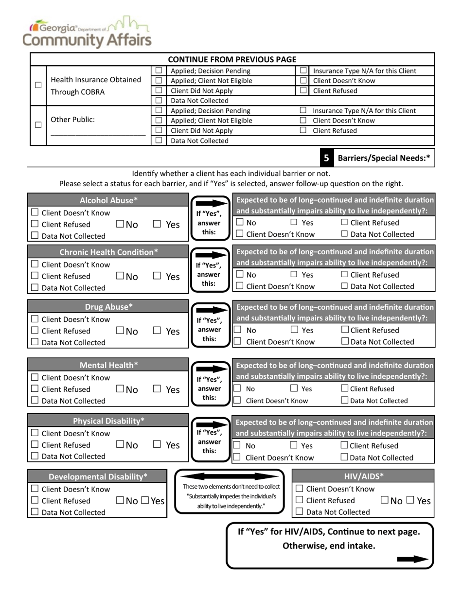 Hopwa Intake - Child - Georgia (United States), Page 3