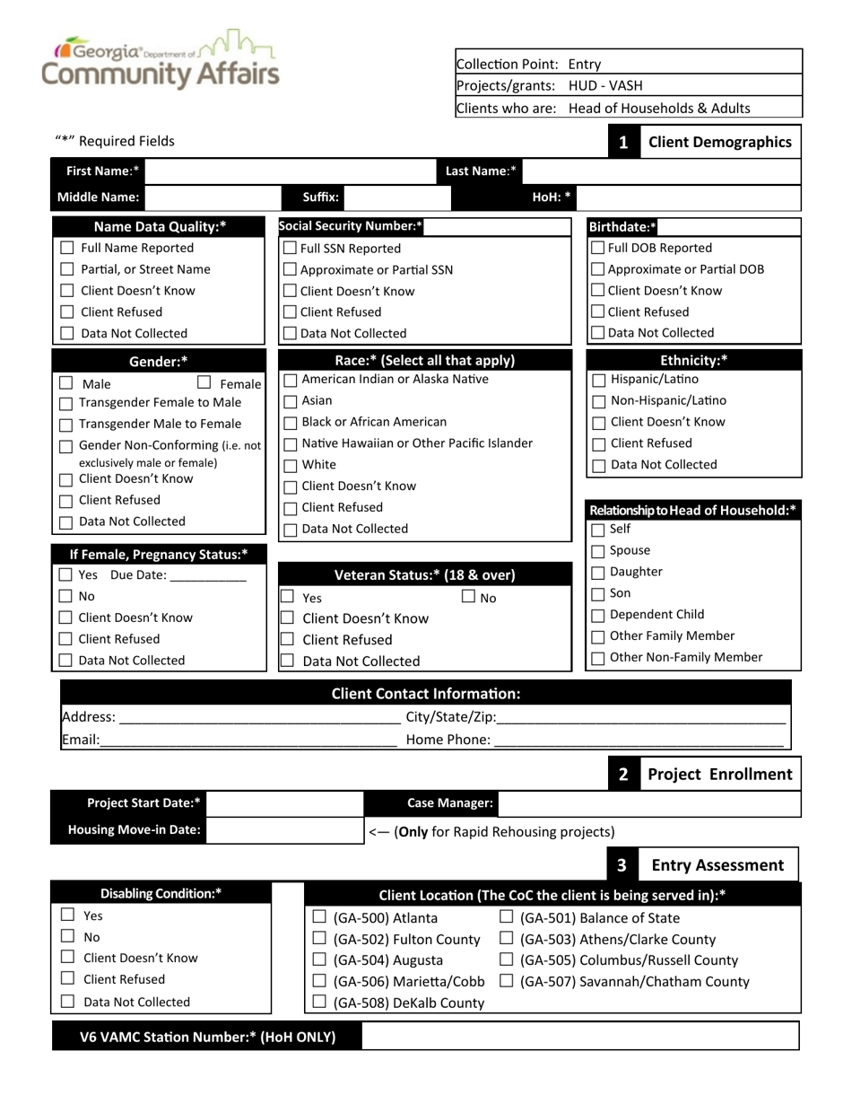 (United States) HudVash Hoh Intake Fill Out, Sign Online and