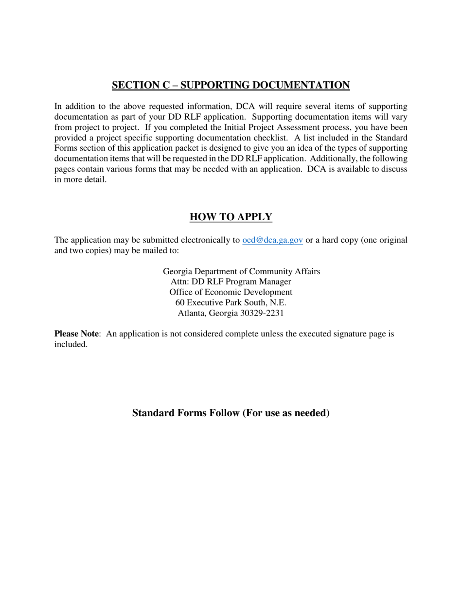 Downtown Development Revolving Loan Fund Loan Application - Georgia (United States), Page 5