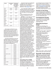 Instructions for IRS Form 8606 Nondeductible Iras, Page 6