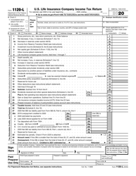IRS Form 1120-L &quot;U.S. Life Insurance Company Income Tax Return&quot;, 2020
