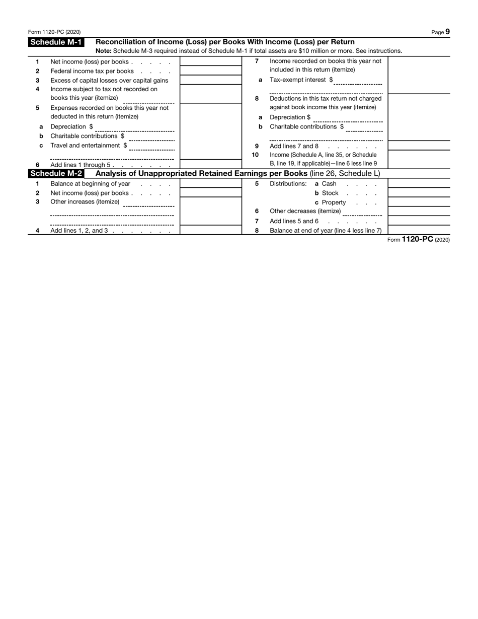 IRS Form 1120-PC U.S. Property and Casualty Insurance Company Income Tax Return, Page 9