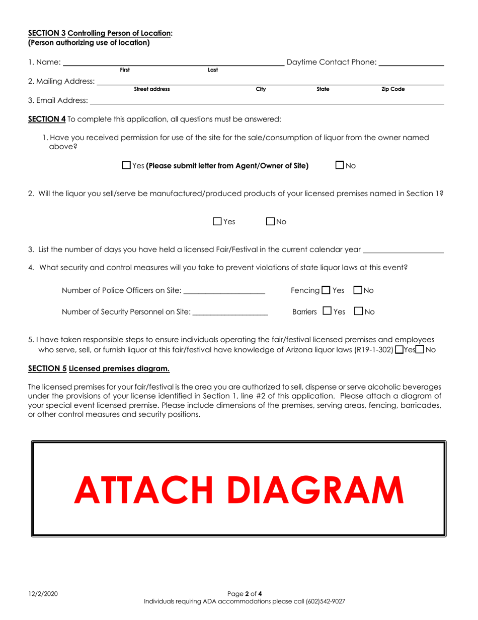 Application for Fair / Festival - Arizona, Page 2