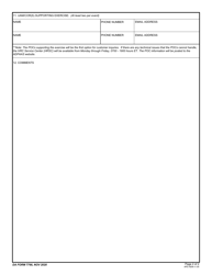 DA Form 7766 Army Disaster Personnel Accountability and Assessment System, Event Request, Page 2