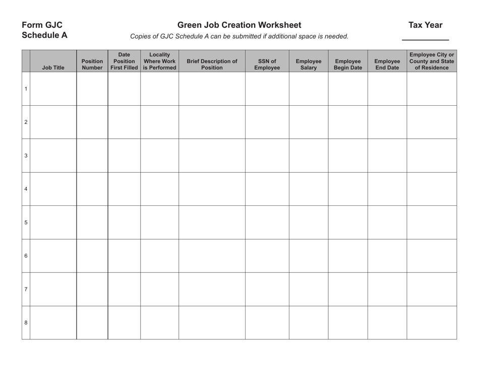Form GJC Application for Green Job Creation Tax Credit - Virginia, Page 2