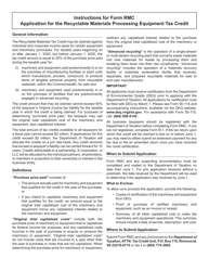 Form RMC Application for Recyclable Materials Processing Equipment Tax Credit - Virginia, Page 2