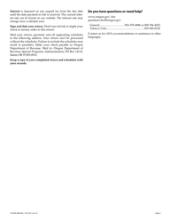 Form OR-531 (150-605-006) Oregon Unlicensed Tobacco Quarterly Tax Return (For Non-licensed Individual or Business) - Oregon, Page 4