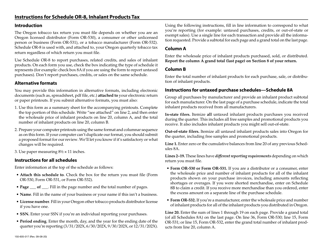 Form 150-605-017 Schedule OR-8 Inhalant Products Tax - Oregon, Page 2