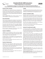 Instructions for Form 150-102-033 Schedule OR-ASC-CORP Oregon Adjustments for Corporations - Oregon