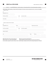 Form OR-20-INS (150-102-129) Oregon Insurance Excise Tax Return - Oregon, Page 7