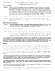 Form 506 Investment/New Jobs Credit - Oklahoma, Page 3
