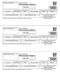 Document preview: Form 500 Information Return - Oklahoma