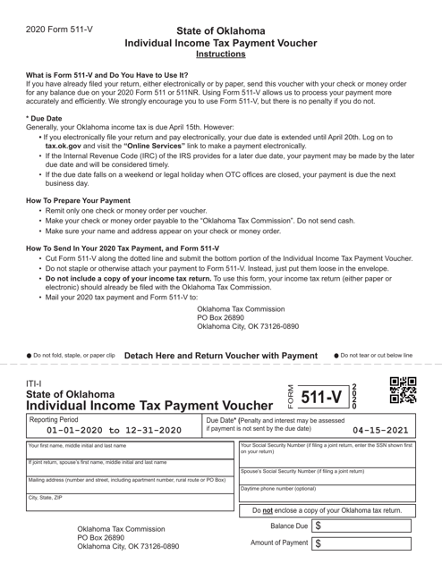 Form 511-V 2020 Printable Pdf