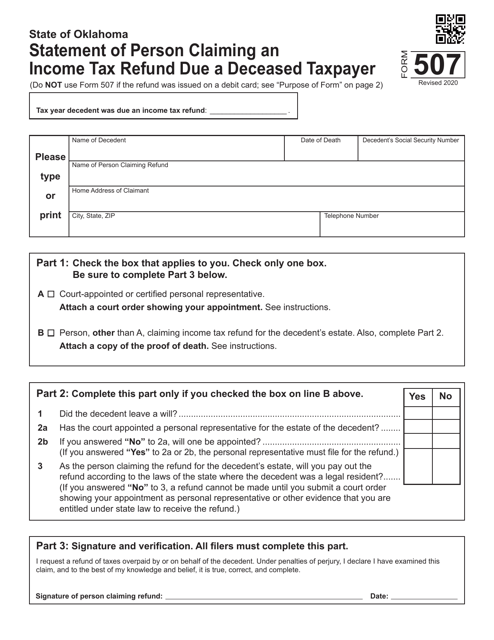 Form 507  Printable Pdf