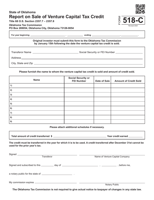 Form 518-C  Printable Pdf