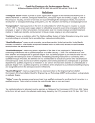 Form 565 Credits for Employers in the Aerospace Sector - Oklahoma, Page 3