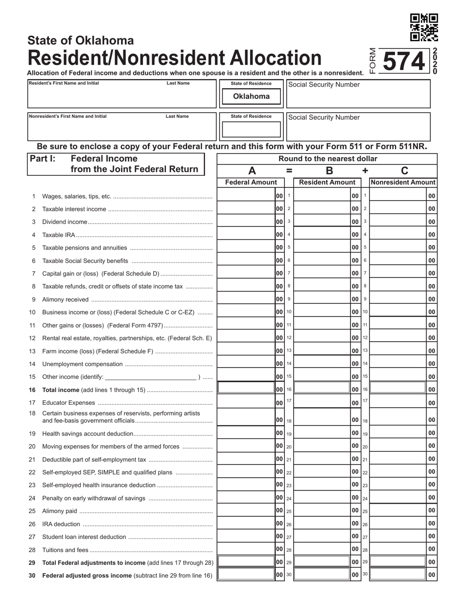 Form 574 Download Fillable PDF or Fill Online Resident/Nonresident ...