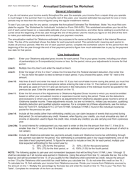 Form OW-8-ES-SUP Annualized Estimated Tax Worksheet - Oklahoma, Page 2