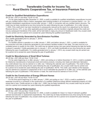 Form 572 Transfer Agreement for Income Tax, Rural Electric Cooperatives Tax, or Insurance Premium Tax Credit - Oklahoma, Page 3