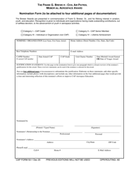 CAP Form 50-1 The Frank G. Brewer - Civil Air Patrol Memorial Aerospace Award Nomination Form, Page 2