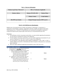 SBA Form 3509 Paycheck Protection Program Loan Necessity Questionnaire (For-Profit Borrowers), Page 2