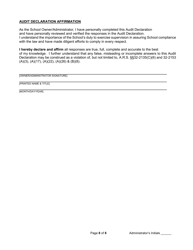 School Audit Declaration - Arizona, Page 8