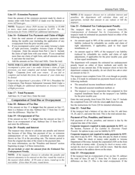 Instructions for Arizona Form 120A, ADOR10949 Arizona Corporation Income Tax Return (Short Form) - Arizona, Page 8