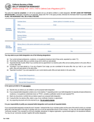Ballot Designation Worksheet - California