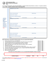 Ballot Designation Worksheet - California, Page 2