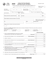 Document preview: Form IT-40 (State Form 154) Indiana Full-Year Resident Individual Income Tax Return - Indiana