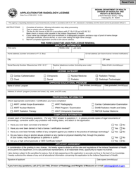 State Form 27068 Application for Radiology License - Indiana