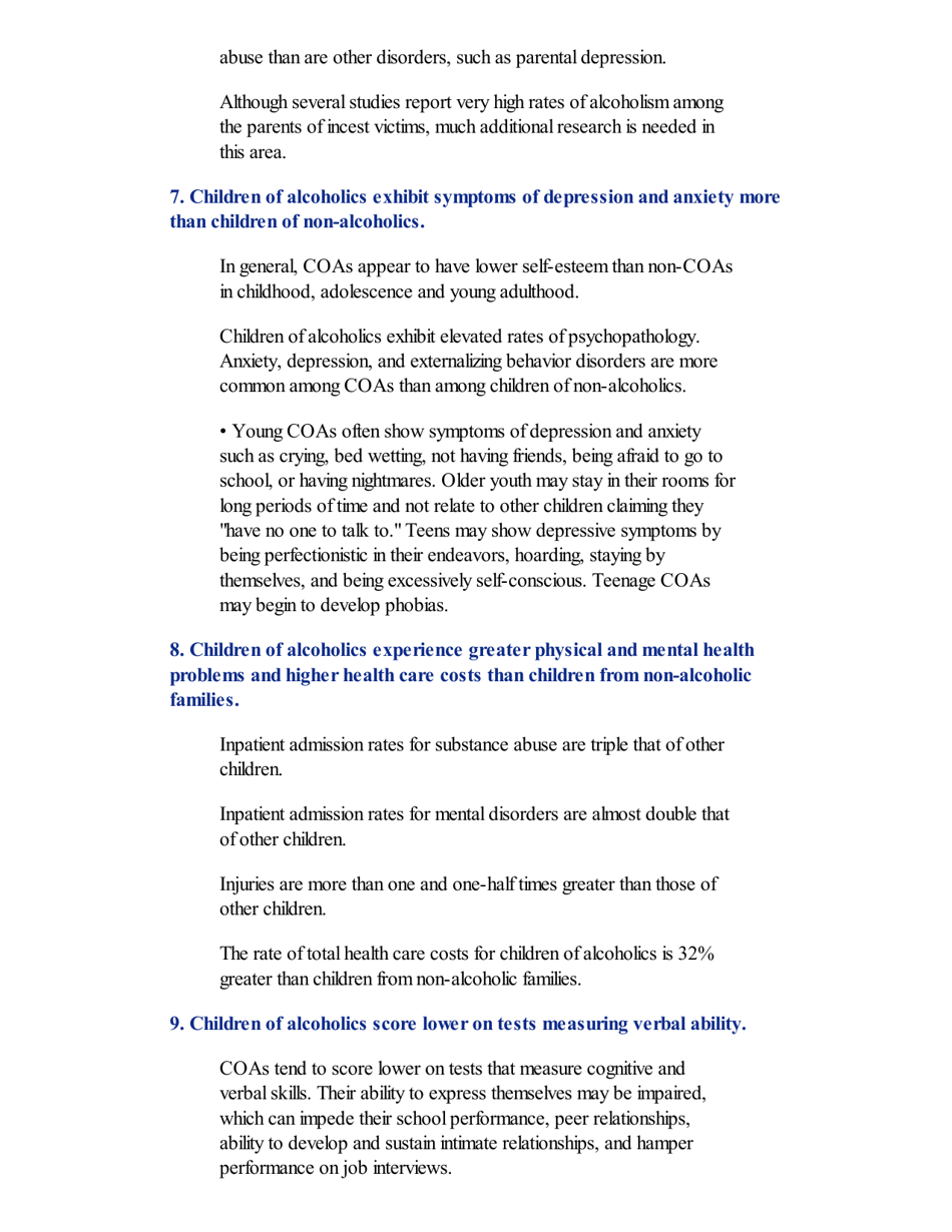 Children of Alcoholics: Important Fact - National Association for Children of Alcoholics, Page 4