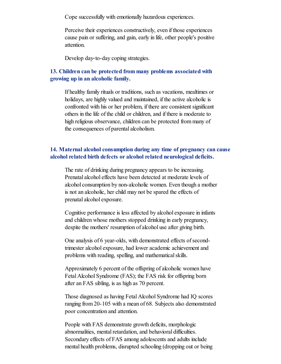 Children of Alcoholics: Important Fact - National Association for Children of Alcoholics, Page 6