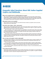 Frequently Asked Questions About Ieee Author-Supplied Graphics and Multimedia
