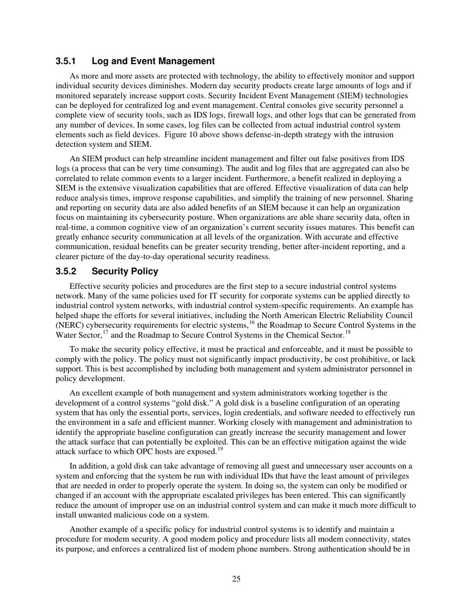 Recommended Practice: Improving Industrial Control Systems Cybersecurity With Defense-In-depth Strategies, Page 35