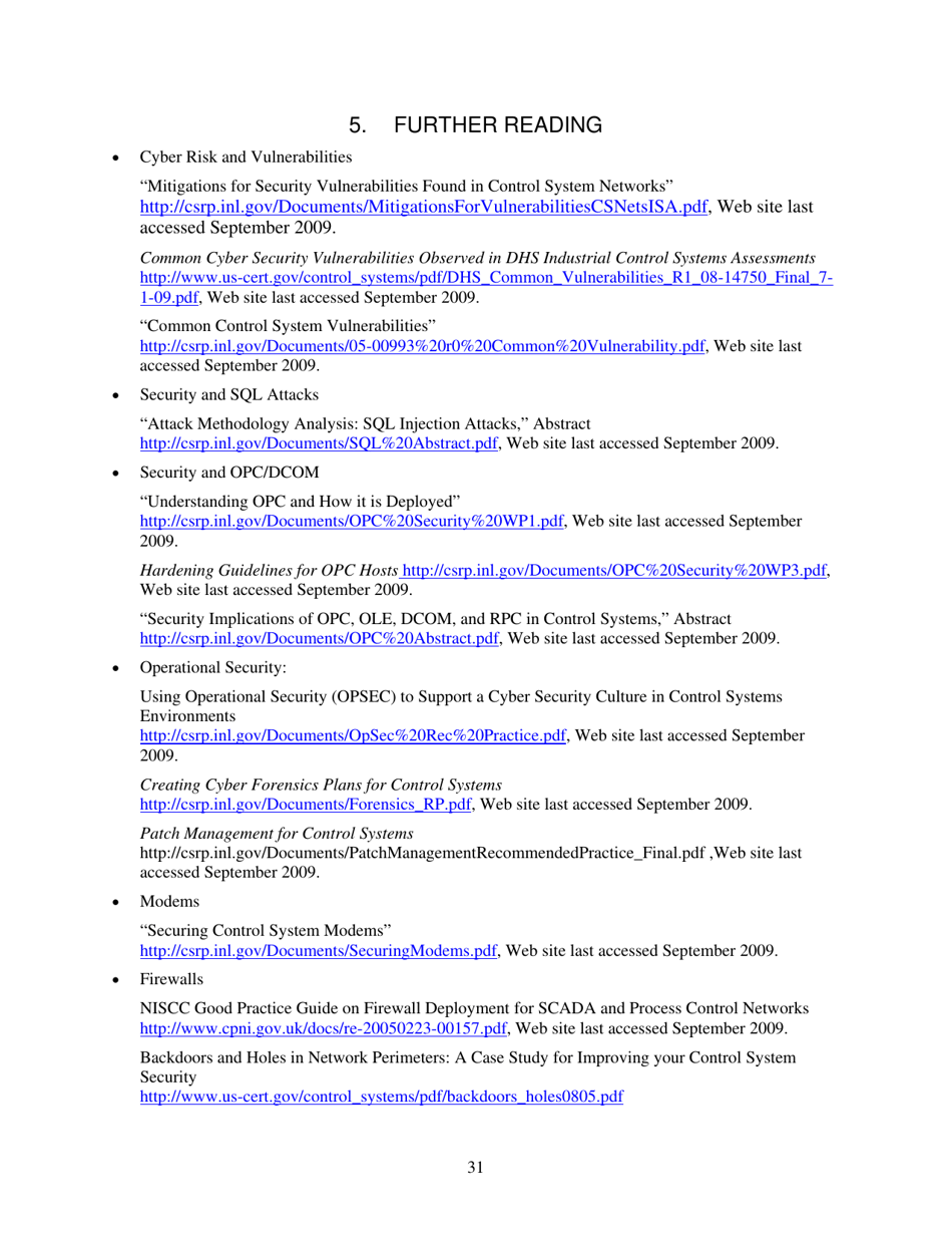 Recommended Practice: Improving Industrial Control Systems Cybersecurity With Defense-In-depth Strategies, Page 41