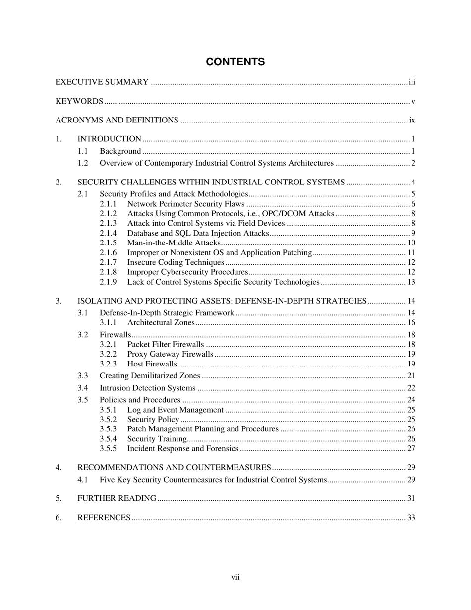 Recommended Practice: Improving Industrial Control Systems Cybersecurity With Defense-In-depth Strategies, Page 7