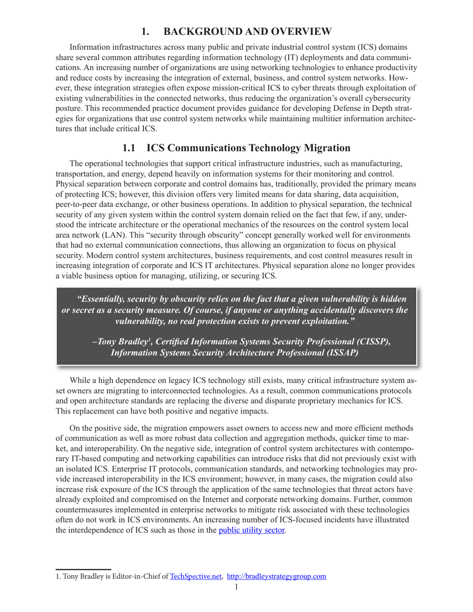 Recommended Practice: Improving Industrial Control Systems Cybersecurity With Defense-In-depth Strategies, Page 10