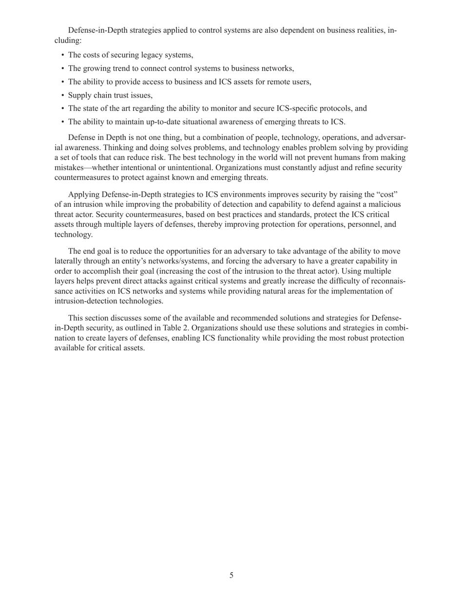 Recommended Practice: Improving Industrial Control Systems Cybersecurity With Defense-In-depth Strategies, Page 14