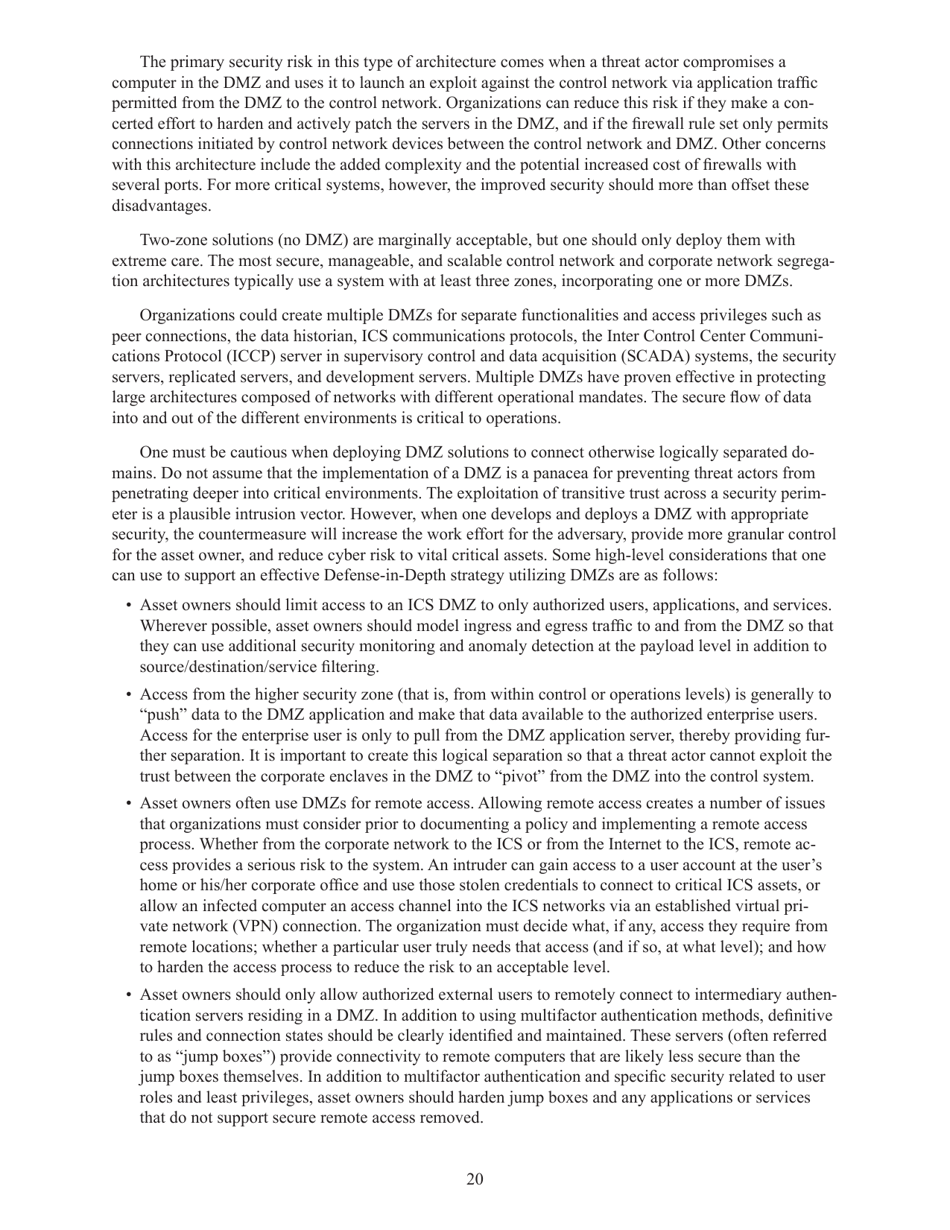 Recommended Practice: Improving Industrial Control Systems Cybersecurity With Defense-In-depth Strategies, Page 29