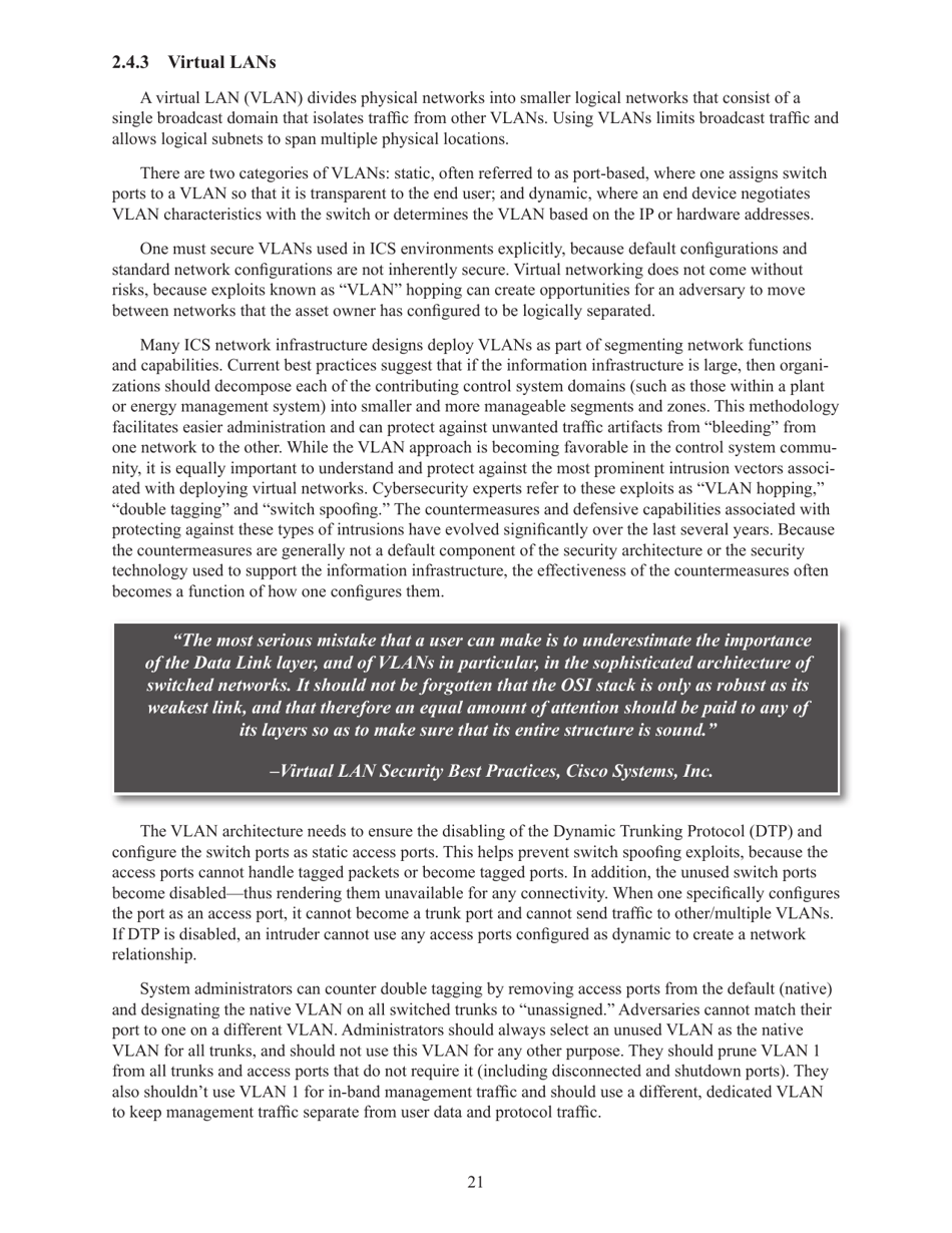 Recommended Practice: Improving Industrial Control Systems Cybersecurity With Defense-In-depth Strategies, Page 30