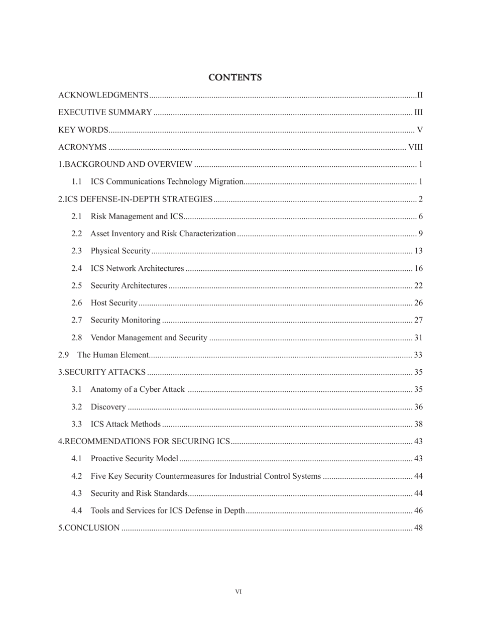 Recommended Practice: Improving Industrial Control Systems Cybersecurity With Defense-In-depth Strategies, Page 6