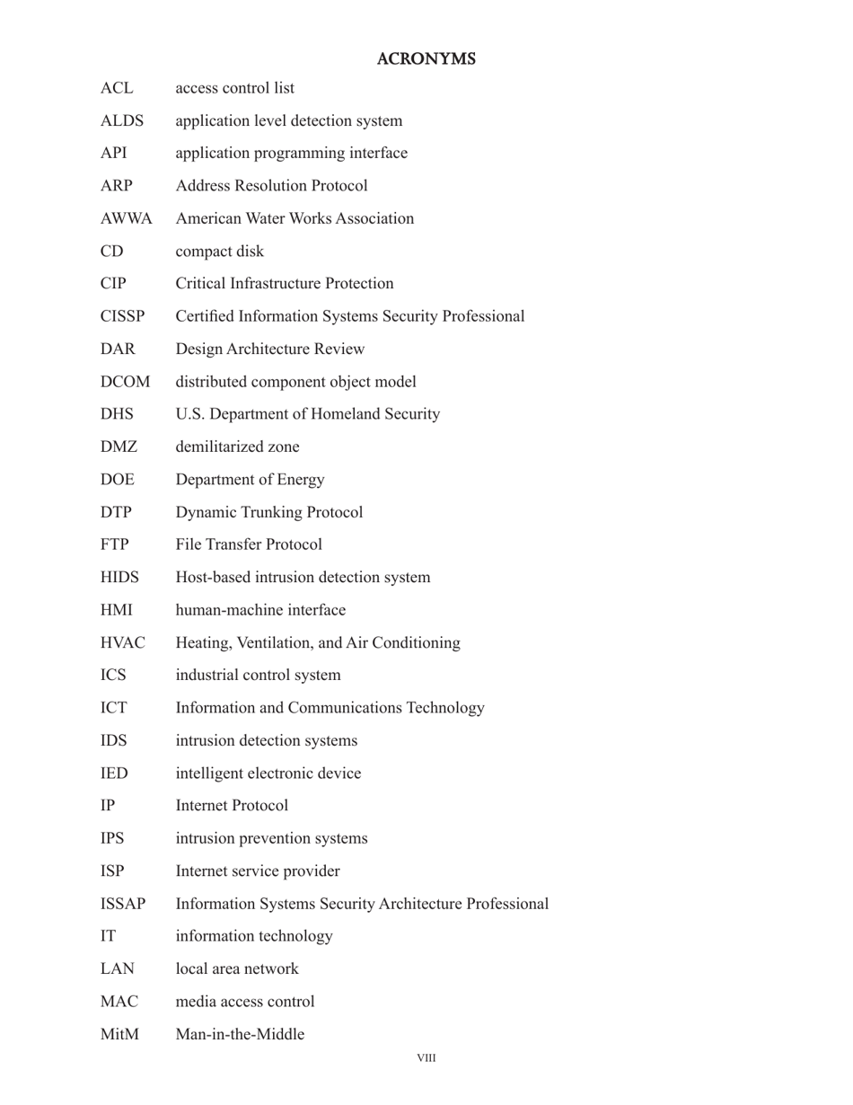 Recommended Practice: Improving Industrial Control Systems Cybersecurity With Defense-In-depth Strategies, Page 8