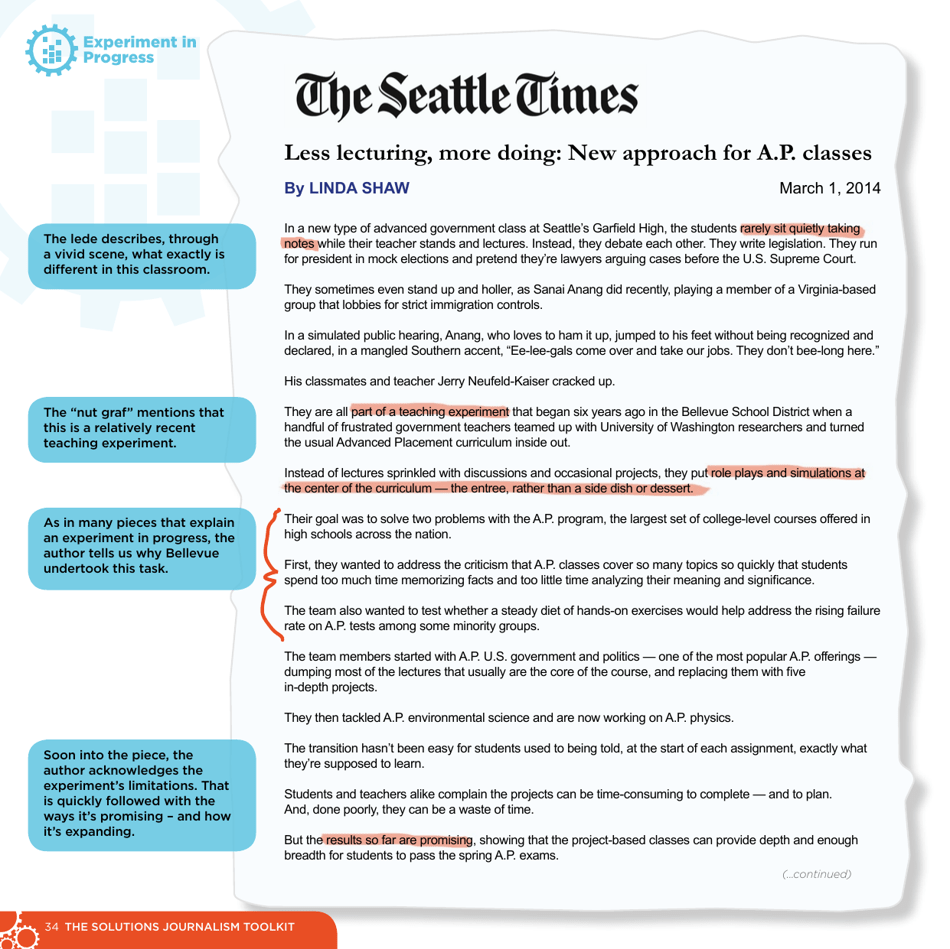 The Solutions Journalism Toolkit, Page 34