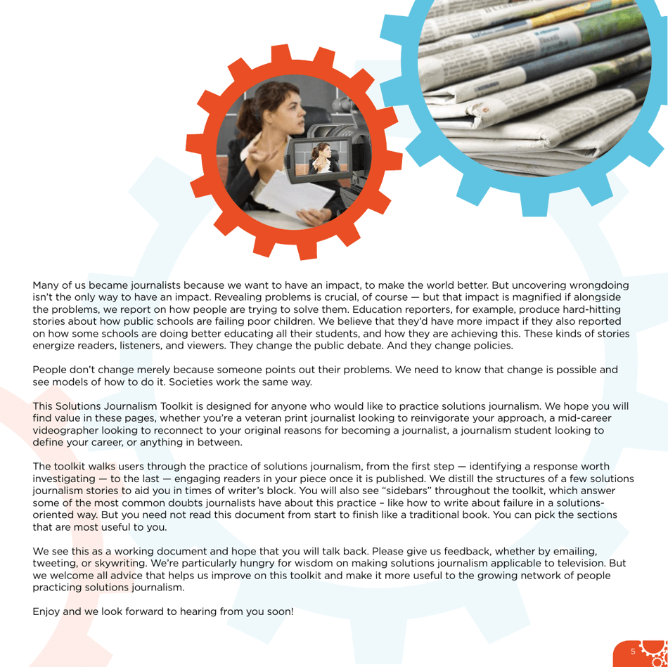 The Solutions Journalism Toolkit, Page 5