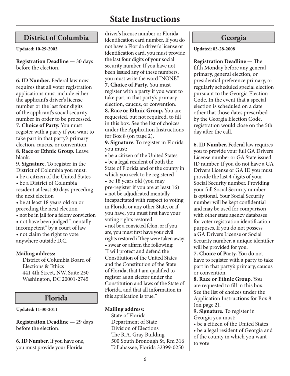 Register to Vote in Your State by Using This Postcard Form and Guide, Page 11