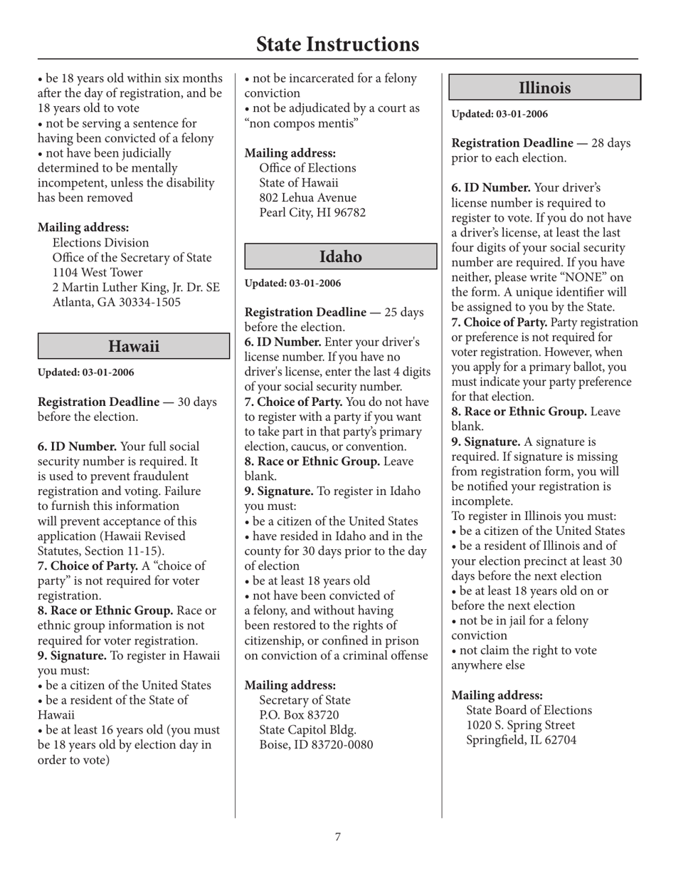 Register to Vote in Your State by Using This Postcard Form and Guide, Page 12