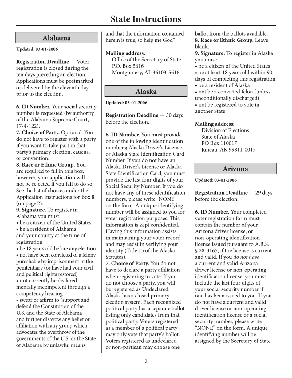 Register to Vote in Your State by Using This Postcard Form and Guide, Page 8